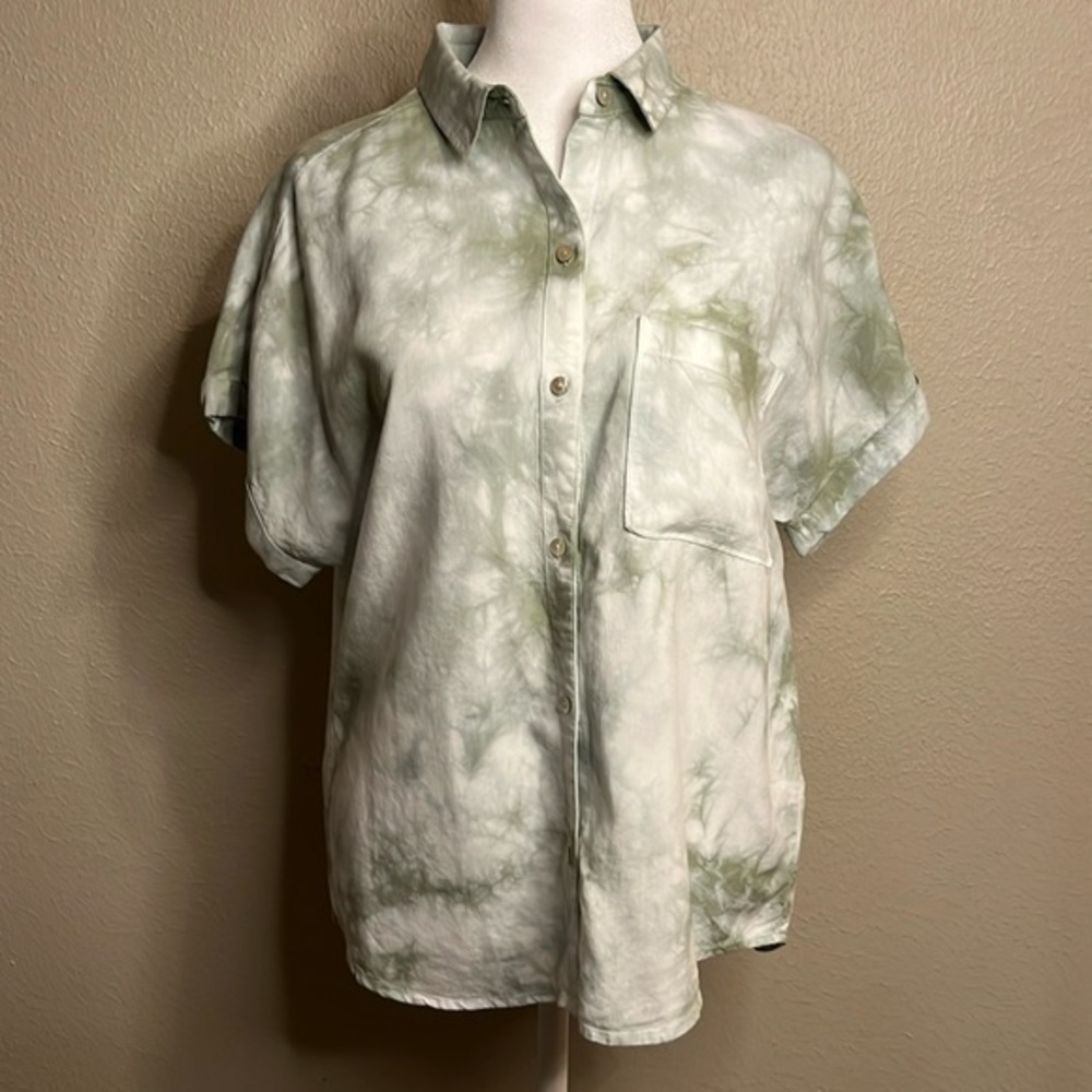 Anthropologie Cloth & Stone Tie Dye Blouse SZ S